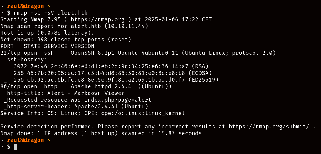 Nmap scan