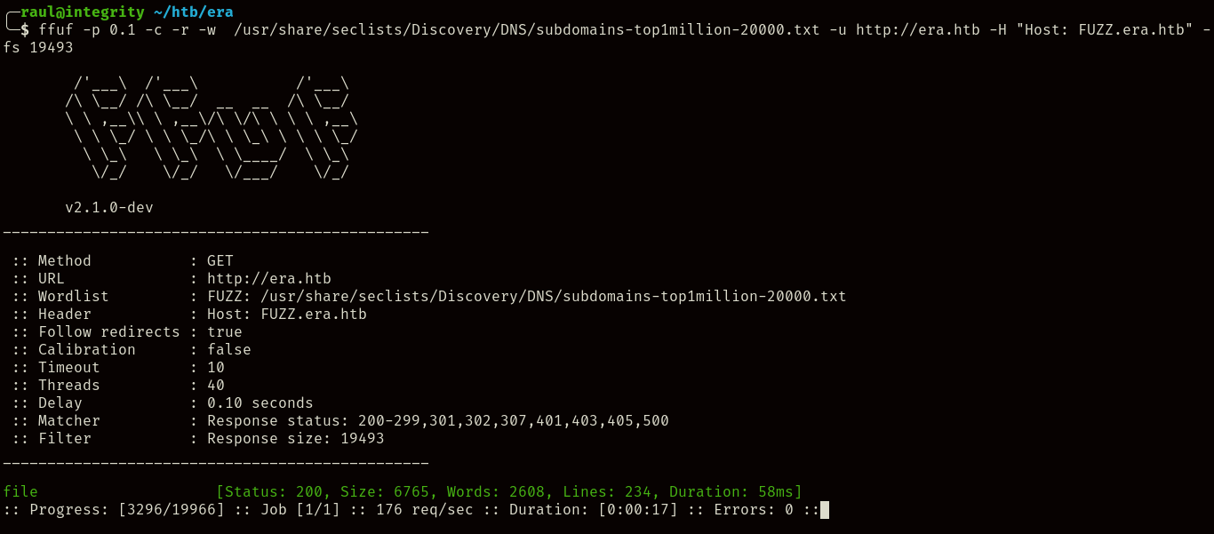 Ffuf fuzzing